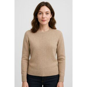 DYI Women's Cashmere Wool Oversized Sweater Tan Medium